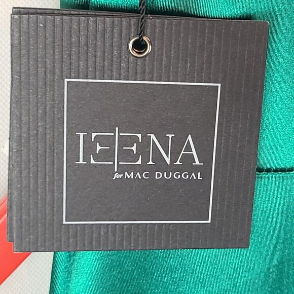 New MAC DUGGAL 12428 Emerald Charmeuse Rhinestone Strap Trumpet Gown Wm (4) $298 - Picture 11 of 13